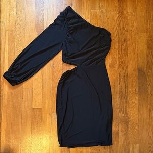 Black cut out mini dress